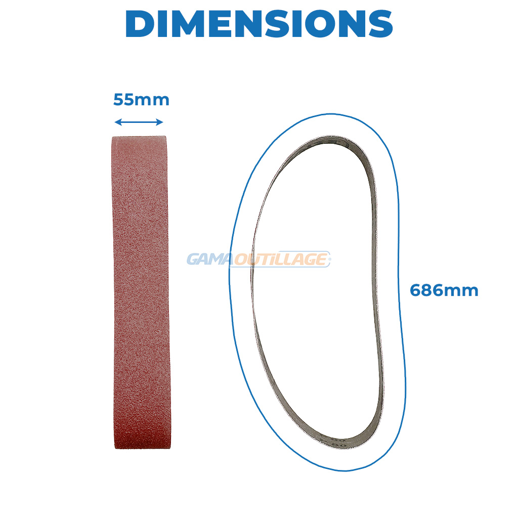 BANDE ABRASIVE A PONCER 686*55 G80 – Image 4
