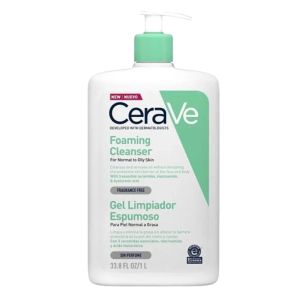 CeraVe Foaming Cleanser – Nettoyant Visage Moussant pour Peaux Normales à Mixtes