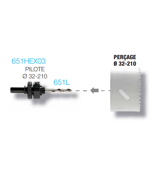ADAPTATEUR TREPAN 32-210 DIAGER – Image 3