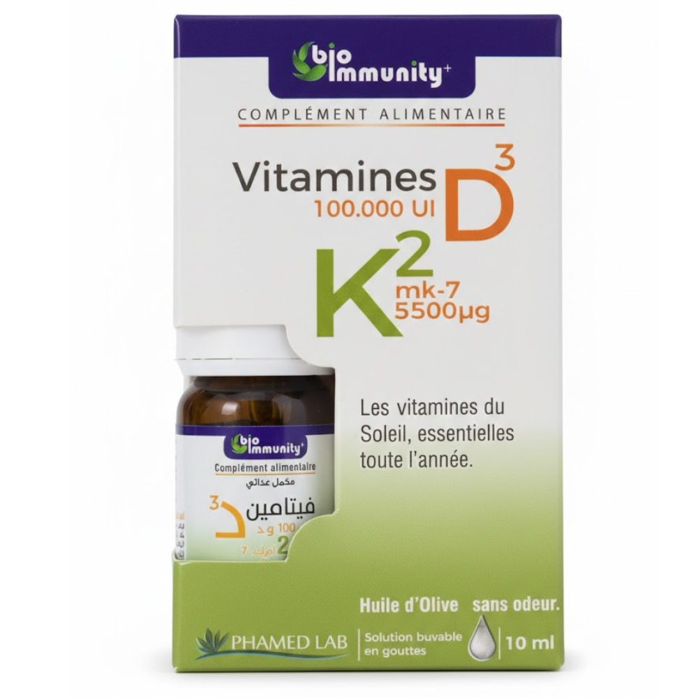 Bio Immunity Vitamine D3 + K2 – Immunité, Os et Santé Cardiovasculaire – Image 2