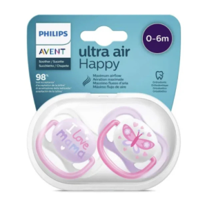 Philips Avent Ultra Air Happy 0-6 m – Sucette Anatomique Ultra-Aérée pour Nouveau-Né