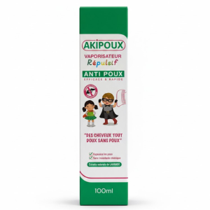 Akipoux Vaporisateur Répulsif – Spray Anti-Poux & Lentes – Pharmacie Djeddi