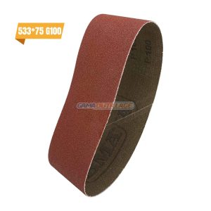BANDE ABRASIVE EN TOILE 533*75 G100